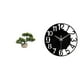 thumbnail image 1 of Colección De Bonsáis De Vegetación, Planta Artificial Con Reloj De Pared Decorativo Acrílico, Silencioso, Fácil De Leer, Sencillo, Redondo, Pieza Central Para El Hogar, La Oficina O El, 1 of 8