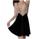 thumbnail image 1 of Camisón corto de terciopelo para mujer, color liso, sin espalda, con tirantes, de poliéster., 1 of 4