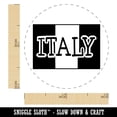 thumbnail image 2 of Italy Flag Text Self-Inking Rubber Stamp Ink Stamper - Yellow Ink - Mini 1/2 Inch, 2 of 7