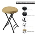 thumbnail image 3 of Folding Stool With Seat Cushion  Chair Handle Bar Non-slip Feet 600 Lbs Capacity Indoor And Outdoor Foldable For Adults(13"*11.5"*18"), 3 of 5