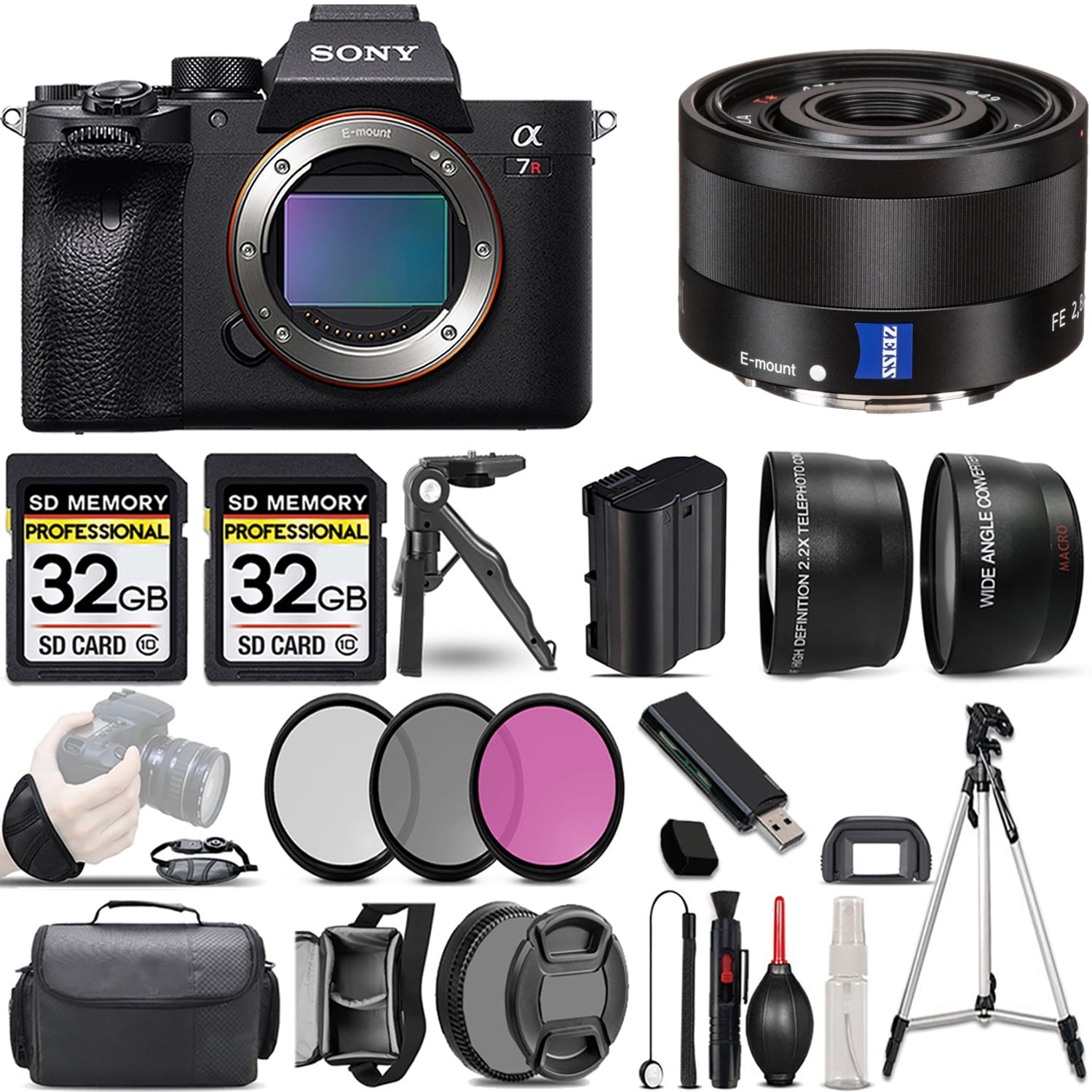 Sony a7R IVA Mirrorless Camera+35mm f/2.8 ZA Lens +3 PC Filter +64GB