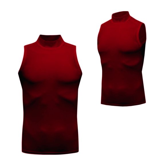 Chbgutlmr Workout Tank Tops for Men Sleeveless Gym Muscle Bodybuilding Shirts High Neck Fitted Tops Casual Summer Athletic Tee Shirts