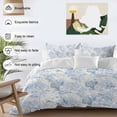 thumbnail image 4 of Blue Floral Bedding 3 Piece Duvet Cover Set Queen Size, Garden Petals Flower Botanical Tree Branch Soft Microfiber Comforter Cover with Zipper Closure & Pillowcases, FadeResistant Quilt Cover, 4 of 9