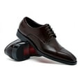 thumbnail image 4 of Santimon Coffee Dress Shoes for Men Comfortable Cap Toe Derby Shoes Formal Business Oxford Shoes US 6, 4 of 8