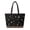 Black Christmas Print, variant on Whosucclay Red Snowflake Quilted Tote Bag Large Capacity Portable Shoulder Bag for Cosmetics Storage, Books Carrying, Daily Travel Holiday Shopping Winter Christmas Gift for Women