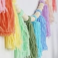 thumbnail image 7 of Cotton Tassel Garland Banner Colorful Birthday Decor Party Backdrop Christmas Boho Wall Hangings Decor for Bedroom, Nursery, Play Room, Baby Shower, Girls Room Decor, Birthday Gift (A), 7 of 7