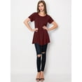 thumbnail image 6 of Made by Johnny Women's Tunic Top Casual T Shirt for Leggings S-5XL Plus Size XL WINE, 6 of 6