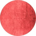 thumbnail image 1 of Ahgly Company Indoor Round Oriental Red Industrial Area Rugs, 4' Round, 1 of 4