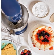 GE Appliances 5.3 qt Stand Mixer, Blue with Flat Beater, Dough Hook, Wire Whisk