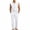 White, variant on StSilkitty Men's 2 Piece Sets Sleeveless Button down Collared Shirts and Pants Outfits Solid Color Lightweight Comfy Set