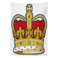 thumbnail image 3 of Ambesonne Heraldry Tablecloth Rectangular Table Cover, Medieval Forms Stones, 60"x90", Ruby Earth Yellow, 3 of 4