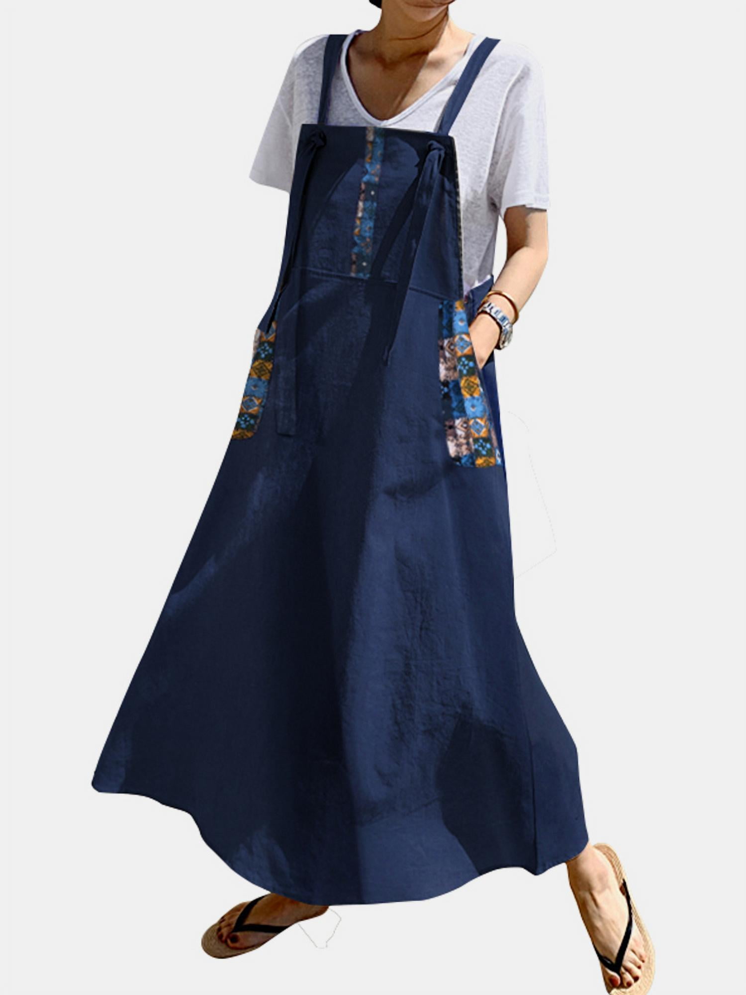 Women's Sleeveless Maxi Dress with Dungaree Kenya Ubuy
