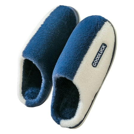 

Alexsix Women S Cotton Slippers Comfortable Warming Plush Slippers Lightweight Non-Slip Slippers For Indoor Home