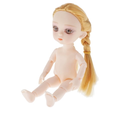 Movable Nude 13 Joints Doll Nude Body Painting Model DIY With Blond