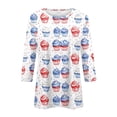 thumbnail image 5 of MEICHEN 4th of July Women's Three Quarter Sleeve Shirt USA Patriotic Flag Graphic Print Top Summer 250th Anniversary Tops, 5 of 6