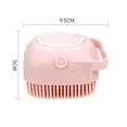 thumbnail image 3 of Cepillo para mascotas Silicona Gato Baño Masaje Champú Aseo Peine Depurador Rosa, 3 of 4