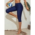 thumbnail image 5 of Charmo Capris Swim Pants for Womens Wider Waisted Leggings Sport Surf Pants with Pockets, 5 of 6