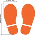 thumbnail image 2 of PATIKIL 8x3.3" Footprint Sticker, 4 Pairs PVC Shoes Floor Decal Sign for Class Decor Stair Guide, Orange, 2 of 6