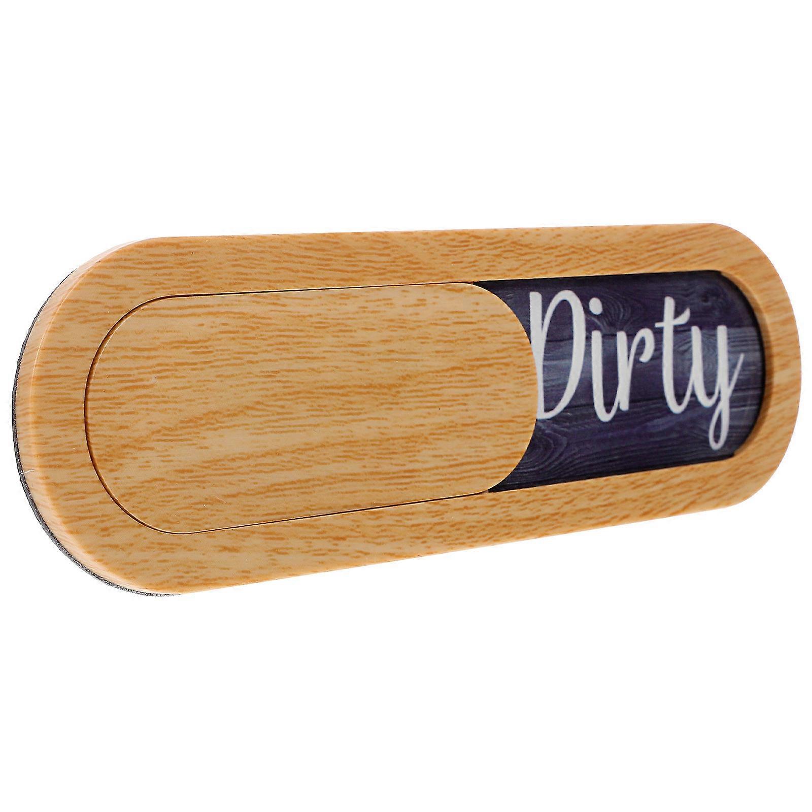 Magnet Clean Dirty Sign Dishwasher Magnet Sign 15.00X4.50X0.50CM Indicate Clean or Dirty Beige 1Pcs