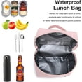 thumbnail image 6 of NOL Natural Organic Lifestyle Insulated Lunch Bags for Women Cooler Bag Lightweight Nylon Waterproof Lunch Box For Work (Medium(normal), Pink), 6 of 8