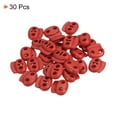 thumbnail image 3 of 0.7x0.8" Cord Locks Double Hole Spring End Toggle Stopper, Dark Red, 30 Pack, 3 of 5