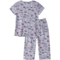thumbnail image 2 of Women's Capri Pajama Sets Plus Size Sleepwear 2 Piece Ladies Sleep Set,Grey-pattern, 2 of 5