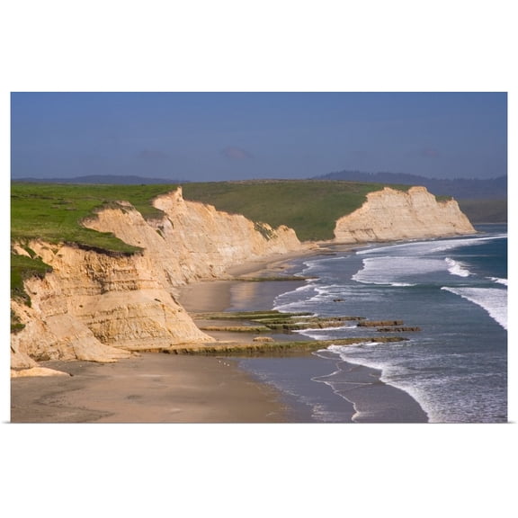 Great BIG Canvas | Rolled Julie Eggers Poster Print entitled California, Drakes Beach at Point Reyes