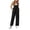 260#Black, variant on Women's Baggy Bib Overalls Sleeveless Casual Loose Wide Leg Jumpsuits with Pockets Blue L