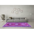thumbnail image 3 of Ahgly Company Indoor Round Oriental Purple Traditional Area Rugs, 8' Round, 3 of 4