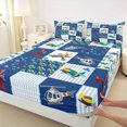 thumbnail image 3 of Homewish Kawaii Plane Aircraft Twin Sheet Sets, Vintage Cartoon Helicopter Twin Fitted Sheet, Teens Kids Boys Girls Flat Sheet, Lightweight Room Decor, 3pcs, 3 of 7