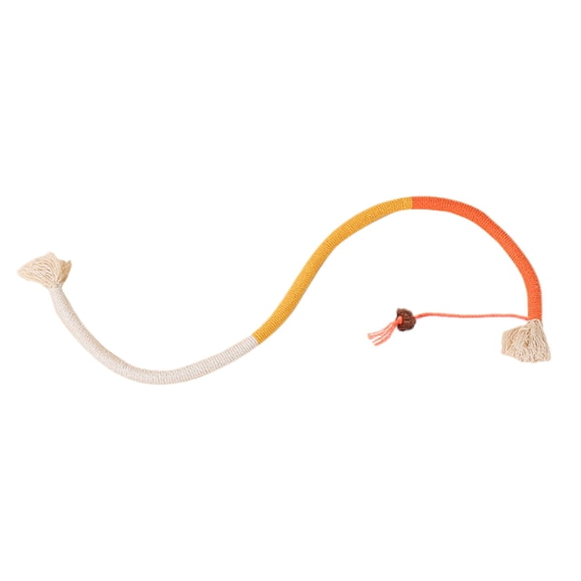 Orange Catnip Cotton Rope Chew Toy Orange For Kittens Self Entertainment Molar Teeth Cleaning