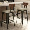 thumbnail image 3 of Amisco Tabouret de Bar Rally 30.88" en Tissu Beige/marron/métal, 3 of 7