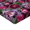 thumbnail image 4 of Ambesonne Flowers Fitted Sheet, Watercolor Abstract Peony, Full Size, Mauve Hot Pink and Sage Green, 4 of 5