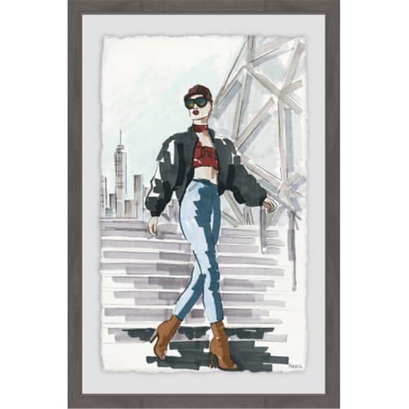NY Street Fashion Framed Painting Print