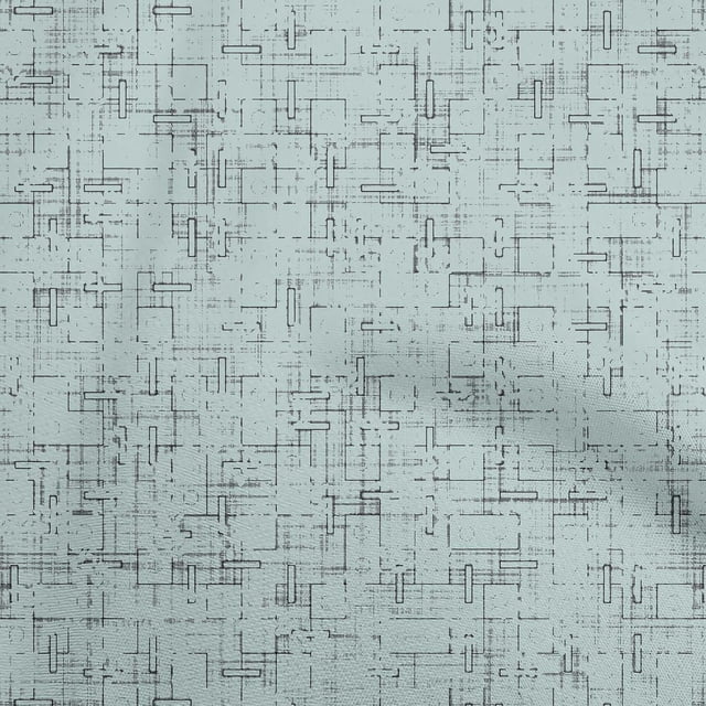 oneOone Rayon Dusty Blue Fabric Geometric Craft Projects Decor Fabric Printed By The Yard 56 Inch Wide-MR