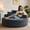 Gray, variant on Senfot Sponge Padded Round Lounge Chair- Soft Thick Cushioned Indoor Outdoor Leisure Reclining Chair for Bedroom Living Room- Gray