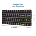 thumbnail image 4 of Disketp Gaming Mouse Pad Mardi Gras Fleur De Lis Pattern Large Mouse Mat Long Extended Desk Pad Non-Slip Rubber Mice Pads Stitched Edges Thin Pad (11.8x31.5 Inch), 4 of 9