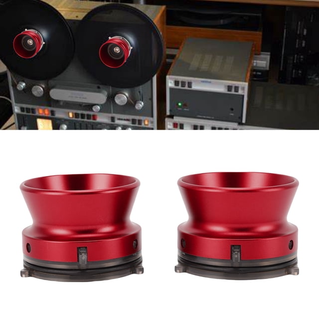 1 Pair Professional NAB Hub Adapters for Reel to Reel Tape Recorders - 10 Inch Aluminum Alloy Universal Loading Device with Lock Mechanism