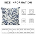 thumbnail image 5 of Shiartex Navy Blue Floral Pillow Covers Botanical Print Vintage Spring Flower Plant Cream Decorative Throw Pillow Cases Outdoor Farmhouse Cushion Covers Decor for Sofa Couch Bed 20x20in, 5 of 5
