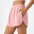 thumbnail image 2 of Sentmoon Hiking Shorts High Waist Beach Shorts Stretchy Solid Color Regular Fit Lounge Shorts Women with Pockets Soft and Comfortable for Running and Training Beach Essentials S-3XL, 2 of 9