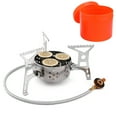 thumbnail image 1 of TFixol 9000W High Power Camping Stove Portable Three Core Head Camp Stove with Steel Braided Hose Windproof Gas Stove Burner for Outdoor Camping Hiking Cooking, 1 of 8