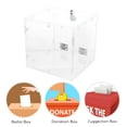 thumbnail image 2 of EeaseCA Clear Acrylic Display Donation Box Ballot Box Ticket Suggestion Container, 2 of 6