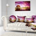 thumbnail image 3 of Designart Magic Night with Colorful Clouds - Landscape Printed Throw Pillow - 12x20, 3 of 5