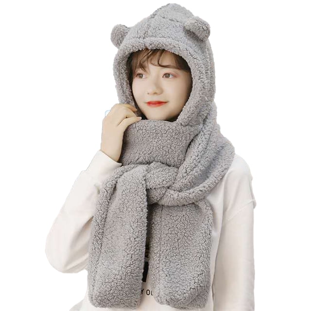 Chapeau en Peluche Chaud d'Hiver pour Filles