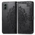 thumbnail image 3 of SaniMore for Motorola Moto G Wallet Case with Embossed Mandala PU Leather Flip Protection Wrist Strap Credit Card Holder Pocket Kickstand Shockproof Case for Motorola Moto G, Black, 3 of 8