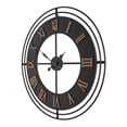 thumbnail image 2 of 47th & Main CMR889 Black Metal Modern Wall Clock, 2 of 4