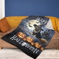 thumbnail image 4 of Happy Halloween Pug Witch Pumpkins Bats Cozy Fleece Blanket Dog Lover Gifts Warm Soft Throw Blanket - 13012, 4 of 5