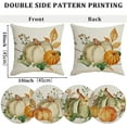 thumbnail image 6 of Fall Pumpkin Throw Pillow Covers Autumn Thanksgiving Throw Pillow Covers Full Flax Cute Throw Pillow Case Set of 4 (18 x 18) for Sofa Bed Home Decor, 6 of 6