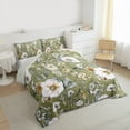 thumbnail image 3 of jejeloiu Country Flowers Bedding Comforter Set,Botanical Plants Theme Twin Comforter Sets,Green White Bedding Set For Girls,Ultra Soft Home Decor Reversible,2-Piece, 3 of 8