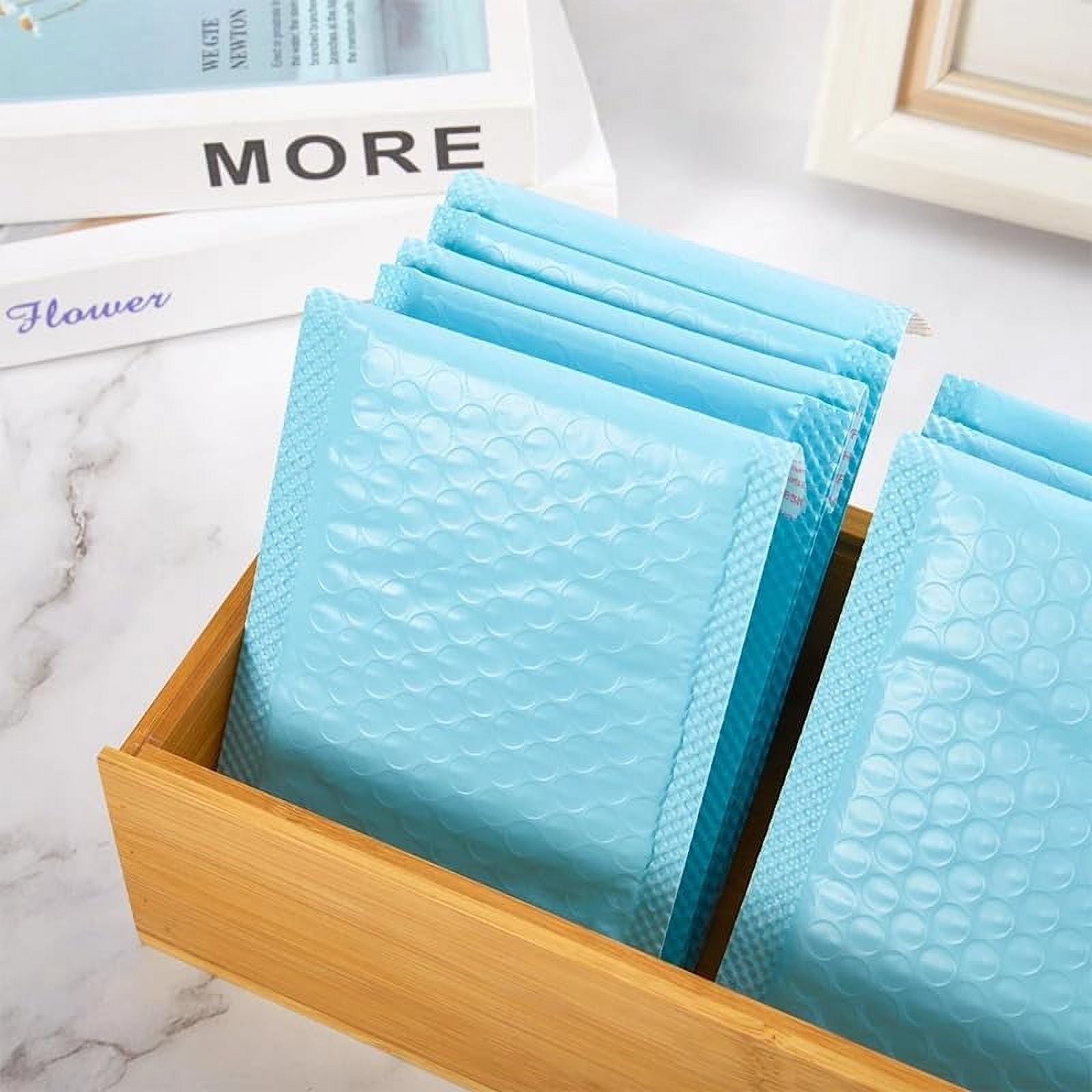 Bubble Mailers - 6 X 8 Inch Padded Envelopes, Blue Mailing Envelopes Bubble Padded, Bubble Envelopes, Padded Envelopes ﻿for Clothes Makeup Supplies (25Pack, 6 X 8'')